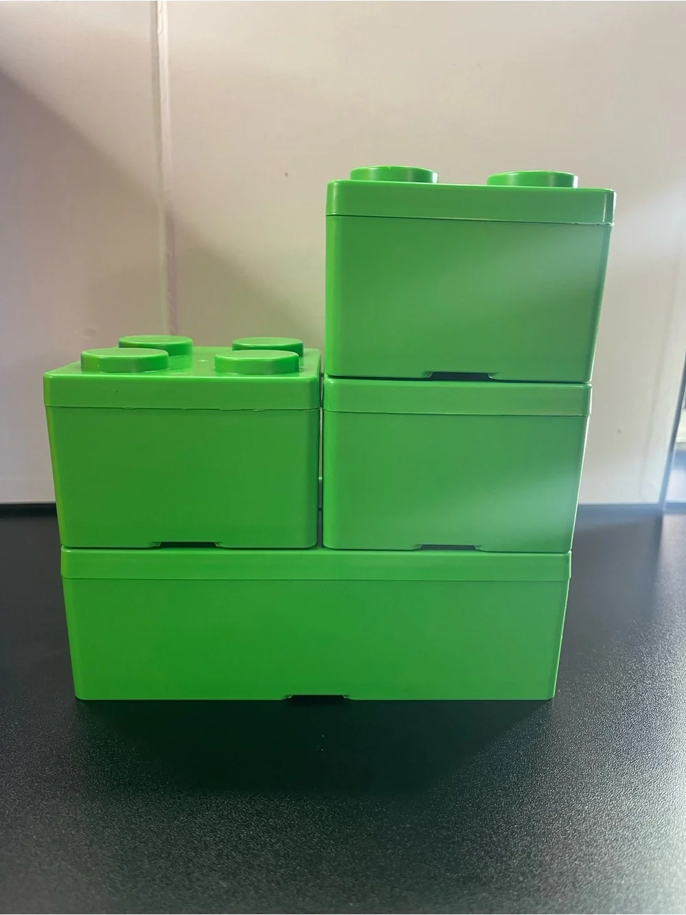 Stackable Building Block Storage - Blue Red Yellow Green